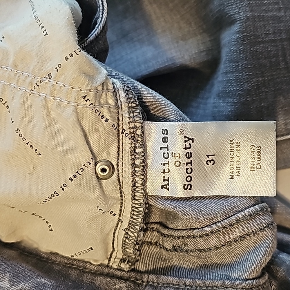 Articles of Society Women's Jeans Size 31 Gray - Picture 7 of 13